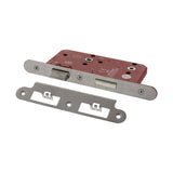 Quality image of Atlantic DIN Radius Bathroom Lock Double Turn 60mm backset - Satin Stainless Steel | Sku. alkdinrb60sss | available from Trade Door Handles.