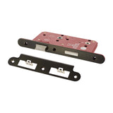 Quality image of Atlantic DIN Radius Bathroom Lock Double Turn 60mm backset - Urban Dark Bronze | Sku. alkdinrb60udb | available from Trade Door Handles.