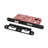 Quality image of Atlantic DIN Radius Euro Profile Sashlock Double Throw 60mm backset - Matt Black | Sku. alkdinres60mb | available from Trade Door Handles.