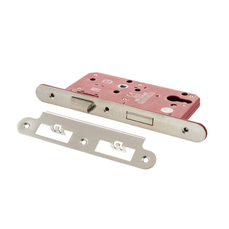 Quality image of Atlantic DIN Radius Euro Profile Sashlock Double Throw 60mm backset - Polished Chrome | Sku. alkdinres60pc | available from Trade Door Handles.