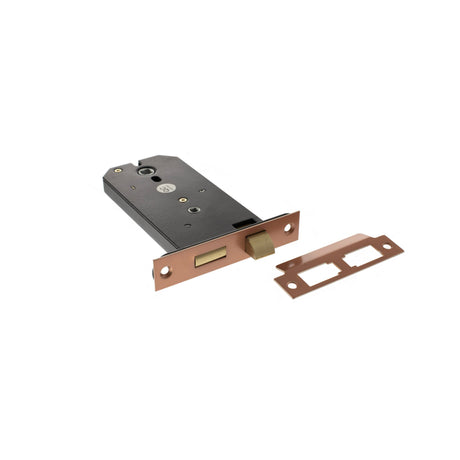 Quality image of Atlantic Horizontal Bathroom Sashlock 6" - Urban Satin Copper | Sku. alkhzbusc | available from Trade Door Handles.