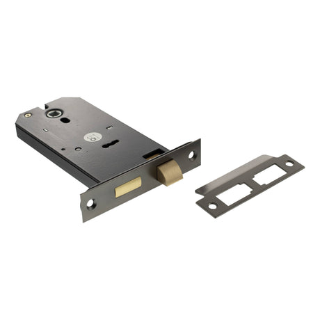 Quality image of Atlantic Horizontal 3 Lever Sashlock 6" - Matt Gun Metal | Sku. alkhzsmbn | available from Trade Door Handles.