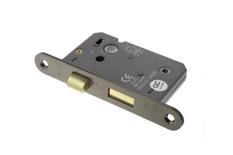 Quality image of Atlantic Radius Corner Bathroom Lock [CE] 2.5" - Urban Bronze | Sku. alkrcbath25ub | available from Trade Door Handles.
