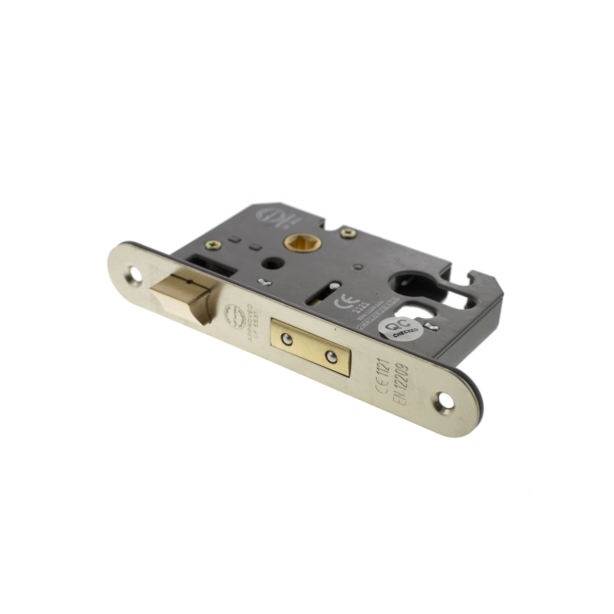 Quality image of Atlantic Euro Radius Corner Sashlock [CE] 2.5" - Satin Nickel | Sku. alkrcsashe25sn | available from Trade Door Handles.