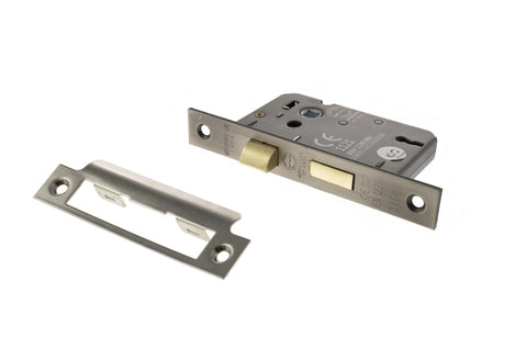 Quality image of Atlantic 3 Lever Key Sashlock [CE] Keyed Alike - Matt Gun Metal | Sku. alksash3lk25mbnka | available from Trade Door Handles.