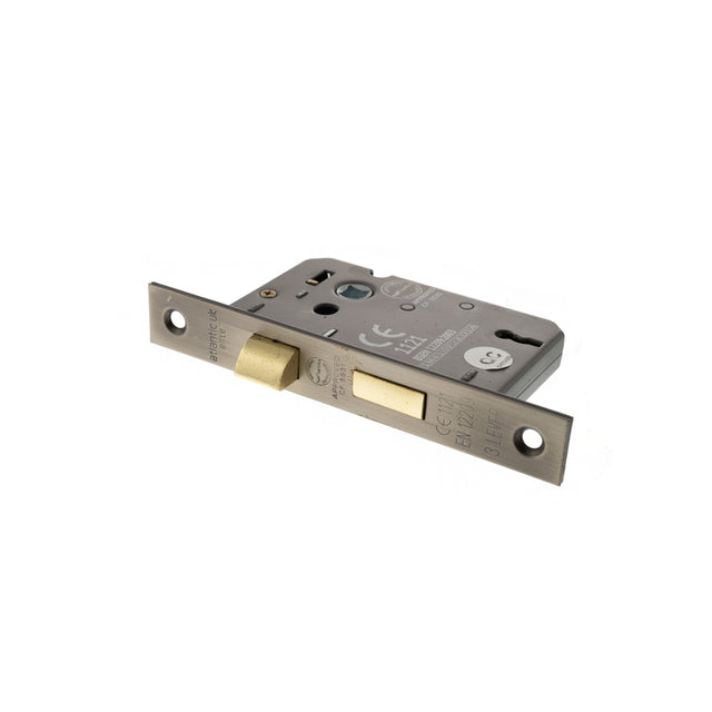 Quality image of Atlantic 3 Lever Key Sashlock [CE] 3" - Matt Gun Metal | Sku. alksash3lk3mbn | available from Trade Door Handles.