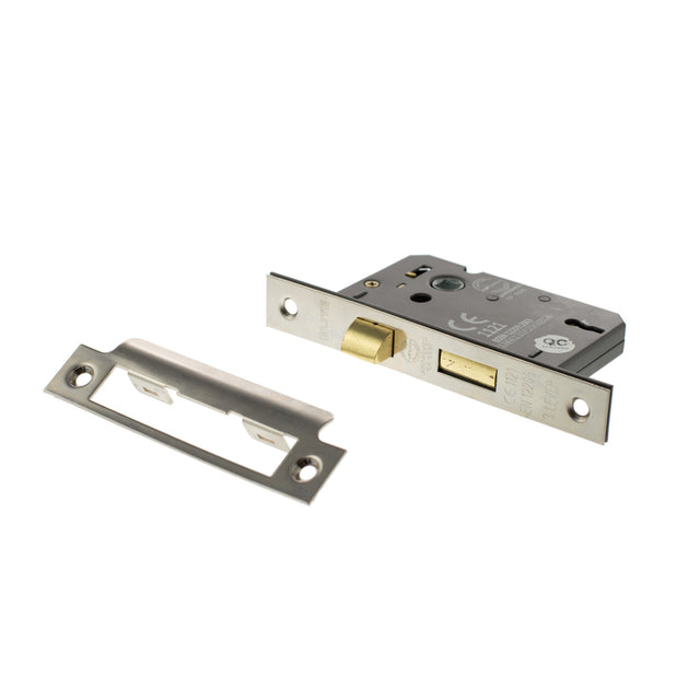 Quality image of Atlantic 3 Lever Key Sashlock [CE] 3" - Polished Nickel | Sku. alksash3lk3pn | available from Trade Door Handles.