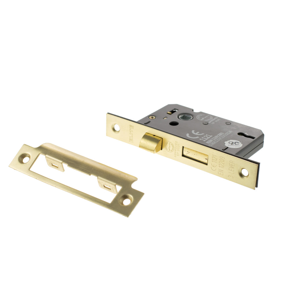 Quality image of Atlantic 3 Lever Key Sashlock [CE] 3" - Satin Brass | Sku. alksash3lk3sb | available from Trade Door Handles.