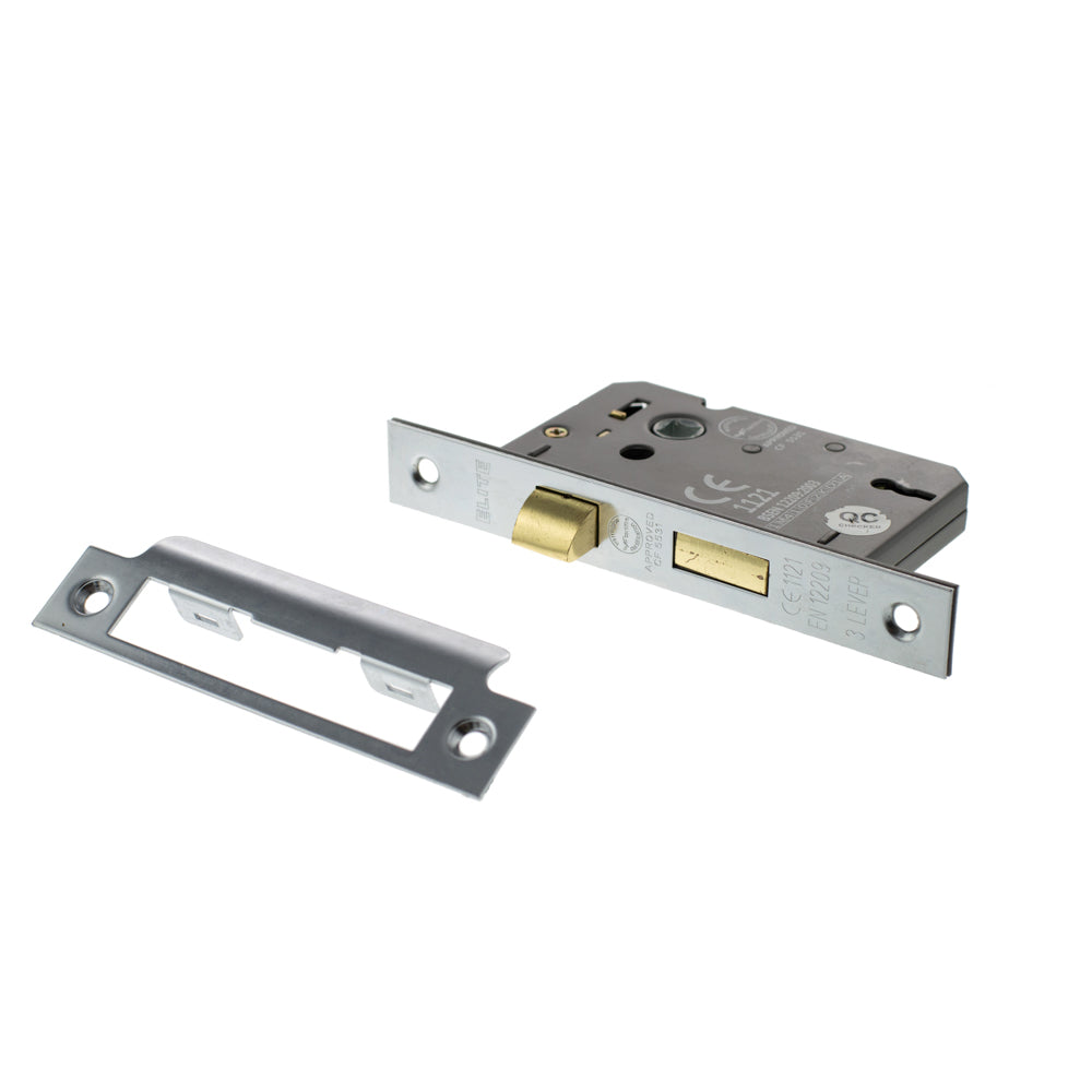 Quality image of Atlantic 3 Lever Key Sashlock [CE] 3" - Satin Chrome | Sku. alksash3lk3sc | available from Trade Door Handles.