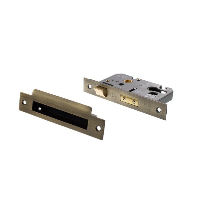 Quality image of Atlantic Euro Sashlock [CE] 2.5" - Matt Antique Brass | Sku. alksashe25mab | available from Trade Door Handles.