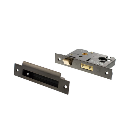 Quality image of Atlantic Euro Sashlock [CE] 3" - Black Nickel | Sku. alksashe3bn | available from Trade Door Handles.