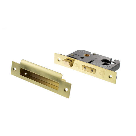 Quality image of Atlantic Euro Sashlock [CE] 3" - Polished Brass | Sku. alksashe3pb | available from Trade Door Handles.
