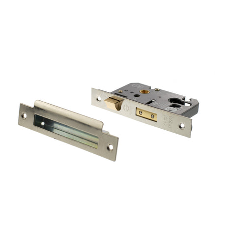 Quality image of Atlantic Euro Sashlock [CE] 3" - Polished Nickel | Sku. alksashe3pn | available from Trade Door Handles.
