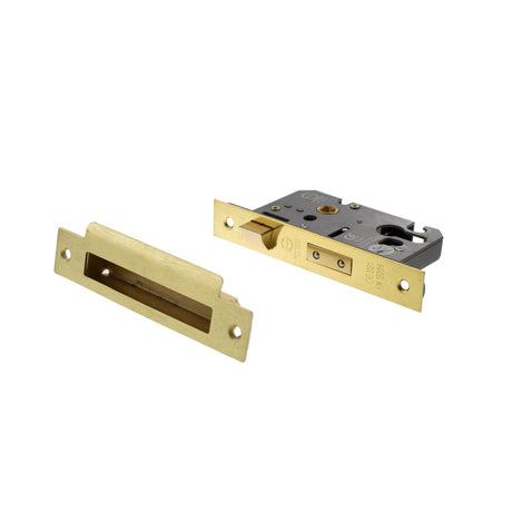Quality image of Atlantic Euro Sashlock [CE] 3" - Satin Brass | Sku. alksashe3sb | available from Trade Door Handles.