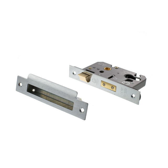 Quality image of Atlantic Euro Sashlock [CE] 3" - Satin Chrome | Sku. alksashe3sc | available from Trade Door Handles.