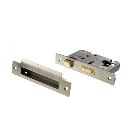Quality image of Atlantic Euro Sashlock [CE] 3" - Satin Nickel | Sku. alksashe3sn | available from Trade Door Handles.