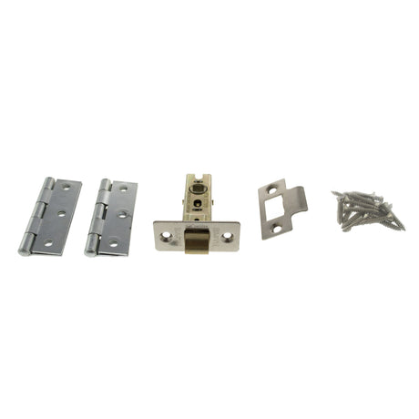 Quality image of Atlantic Latch Pack [CE] 2.5" (Latch x1) + 3"x2" (Hinge x2) - Polished Nickel | Sku. alp25322pn | available from Trade Door Handles.
