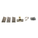 Quality image of Atlantic Latch Pack [CE] 2.5" (Latch x1) + 3"x2" (Hinge x3) - Black Nickel | Sku. alp2532bn | available from Trade Door Handles.
