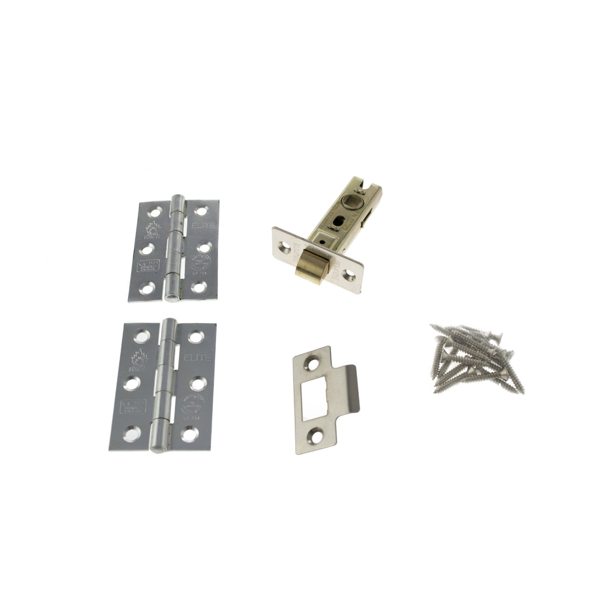 Quality image of Atlantic Latch Pack [CE] 2.5" (Latch x1) + 3"x2" (Hinge x3) - Polished Chrome | Sku. alp2532pc | available from Trade Door Handles.