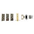 Quality image of Atlantic Latch Pack [CE] 3" (Latch x1) + 3"x2" (Hinge x3) - Black Nickel | Sku. alp332bn | available from Trade Door Handles.