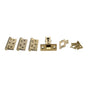 Quality image of Atlantic Latch Pack [CE] 3" (Latch x1) + 3"x2" (Hinge x3) - Satin Brass | Sku. alp332sb | available from Trade Door Handles.