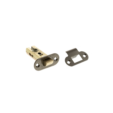 Quality image of Atlantic Fire-Rated CE Marked Bolt Through Tubular Radius Latch 2.5" - Black Nickel | Sku. alrce25bn | available from Trade Door Handles.