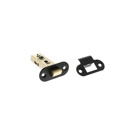 Quality image of Atlantic Fire-Rated CE Marked Bolt Through Tubular Radius Latch 2.5" - Matt Black | Sku. alrce25mb | available from Trade Door Handles.