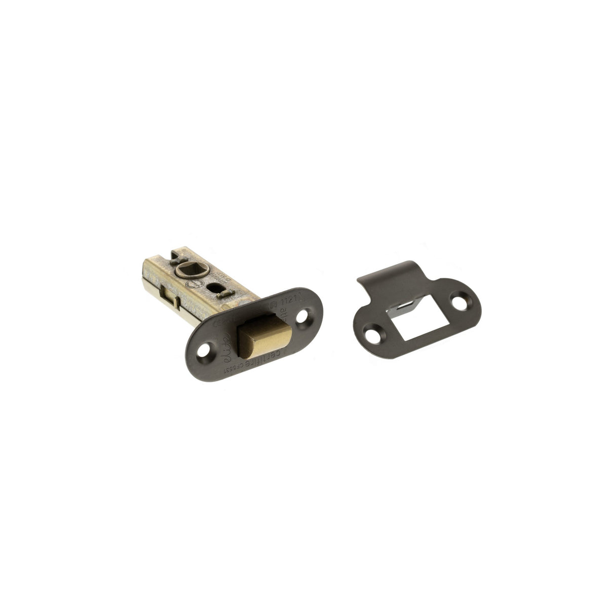 Quality image of Atlantic Fire-Rated CE Marked Bolt Through Tubular Radius Latch 2.5" - Matt Gun Metal | Sku. alrce25mbn | available from Trade Door Handles.