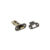 Quality image of Atlantic Fire-Rated CE Marked Bolt Through Tubular Radius Latch 2.5" - Matt Gun Metal | Sku. alrce25mbn | available from Trade Door Handles.