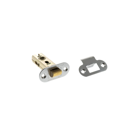 Quality image of Atlantic Fire-Rated CE Marked Bolt Through Tubular Radius Latch 2.5" - Polished Chrome | Sku. alrce25pc | available from Trade Door Handles.
