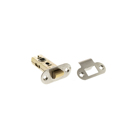 Quality image of Atlantic Fire-Rated CE Marked Bolt Through Tubular Radius Latch 2.5" - Polished Nickel | Sku. alrce25pn | available from Trade Door Handles.