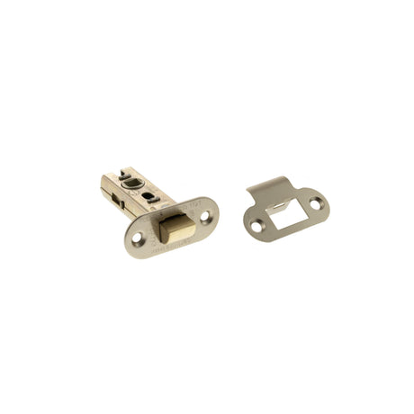 Quality image of Atlantic Fire-Rated CE Marked Bolt Through Tubular Radius Latch 2.5" - Satin Nickel | Sku. alrce25sn | available from Trade Door Handles.