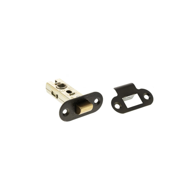 Quality image of Atlantic Fire-Rated CE Marked Bolt Through Tubular Radius Latch 2.5" - Urban Dark Bronze | Sku. alrce25udb | available from Trade Door Handles.