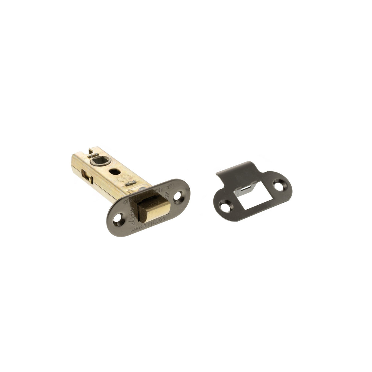 Quality image of Atlantic Fire-Rated CE Marked Bolt Through Tubular Radius Latch 3" - Black Nickel | Sku. alrce3bn | available from Trade Door Handles.