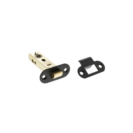 Quality image of Atlantic Fire-Rated CE Marked Bolt Through Tubular Radius Latch 3" - Matt Black | Sku. alrce3mb | available from Trade Door Handles.