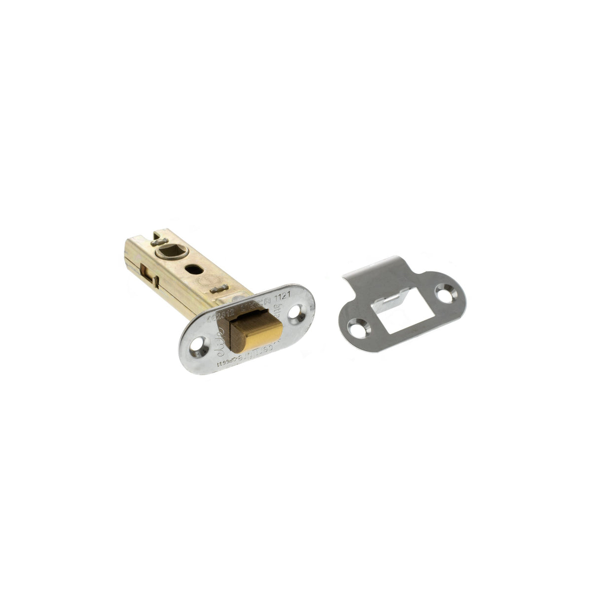 Quality image of Atlantic Fire-Rated CE Marked Bolt Through Tubular Radius Latch 3" - Polished Chrome | Sku. alrce3pc | available from Trade Door Handles.