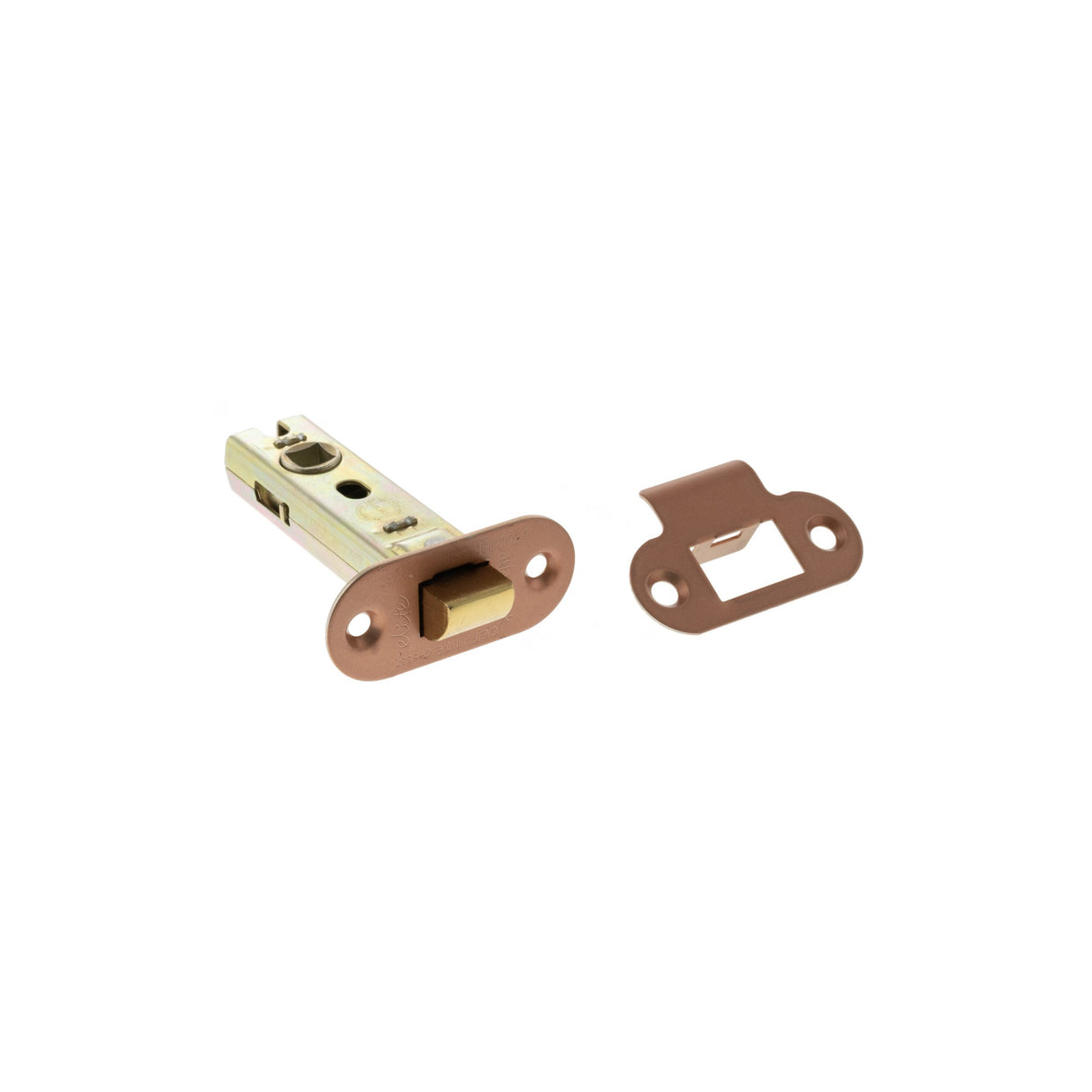 Quality image of Atlantic Fire-Rated CE Marked Bolt Through Tubular Radius Latch 3" - Urban Satin Copper | Sku. alrce3usc | available from Trade Door Handles.