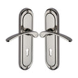 High quality image of the Heritage Brass Door Handle Lever Lock Ambassador Design Polished Nickel Finish | Sku. amb6200-pnf | Discounted prices available from Trade Door Handles