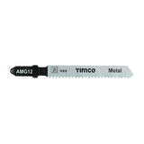 This is an image of Timco - Jigsaw Blades - Metal Cutting - HSS Blades - T118B T118B (5 Pieces Pack) AMG12