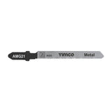 This is an image of Timco - Jigsaw Blades - Metal Cutting - HSS Blades - T218A T218A (5 Pieces Pack) AMG21