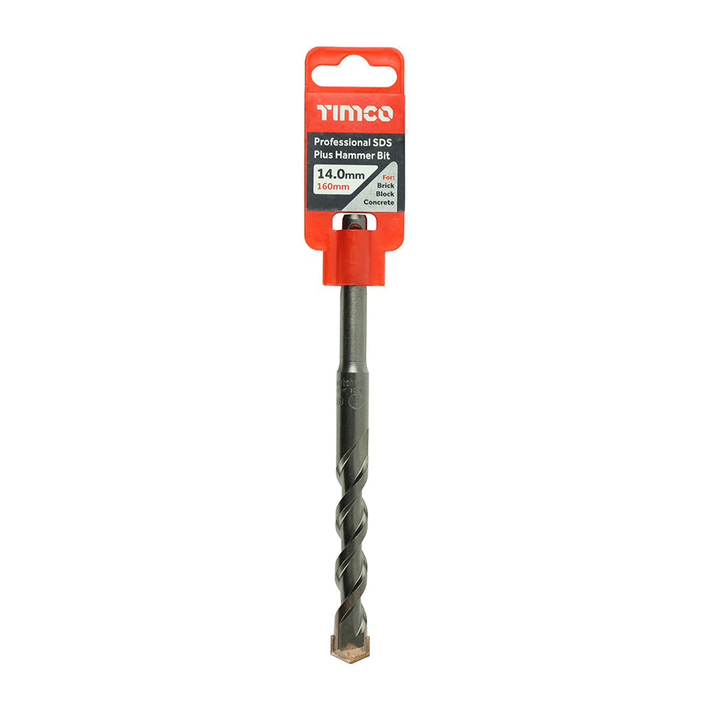 This is an image of Timco - Professional SDS Plus Hammer Bit 14.0 x 160 (1 Each Clip) AP14160
