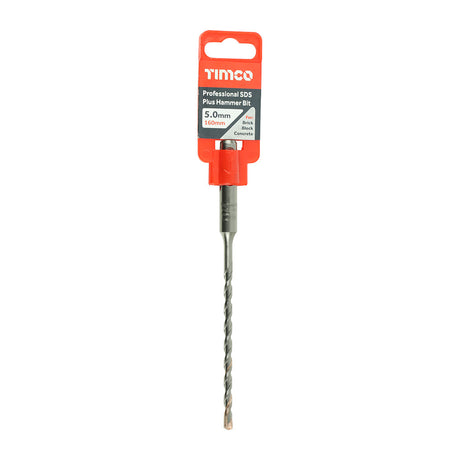 This is an image of Timco - Professional SDS Plus Hammer Bit 5.0 x 160 (1 Each Clip) AP5160