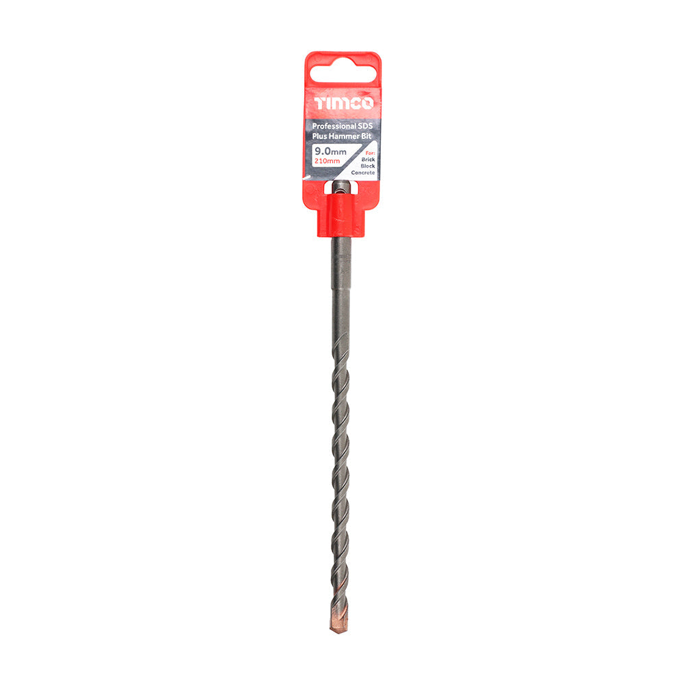 This is an image of Timco - Professional SDS Plus Hammer Bit 9.0 x 210 (1 Each Clip) AP9210