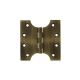 Quality image of Atlantic (Solid Brass) Parliament Hinges 4" x 2" x 4mm - Matt Antique Brass | Sku. aph424mab | available from Trade Door Handles.