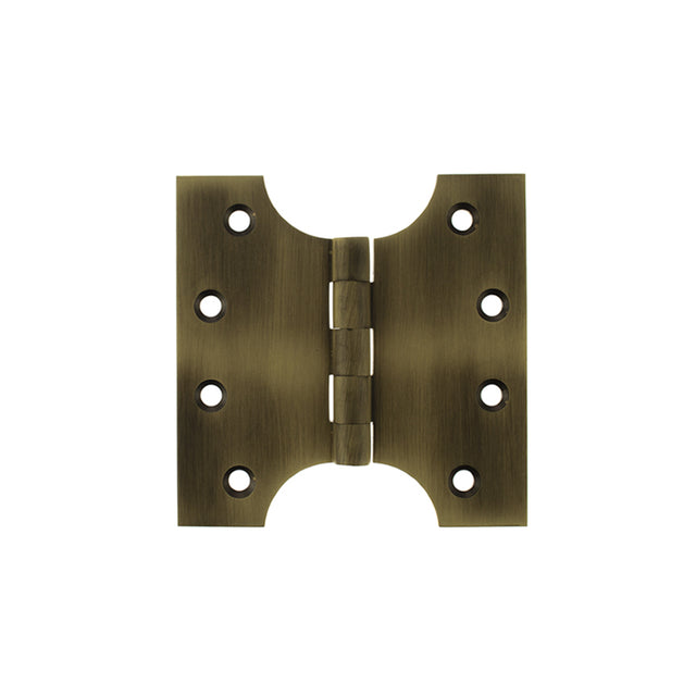 Quality image of Atlantic (Solid Brass) Parliament Hinges 4" x 2" x 4mm - Matt Antique Brass | Sku. aph424mab | available from Trade Door Handles.