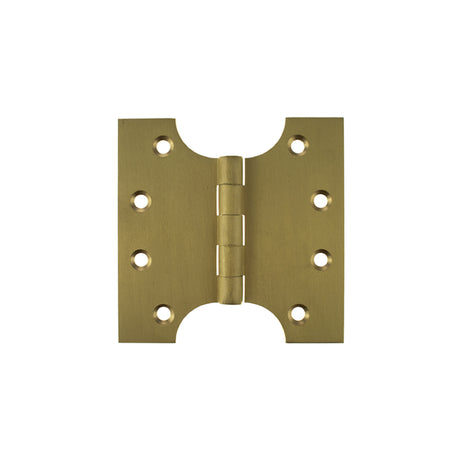 Quality image of Atlantic (Solid Brass) Parliament Hinges 4" x 2" x 4mm - Satin Brass | Sku. aph424sb | available from Trade Door Handles.