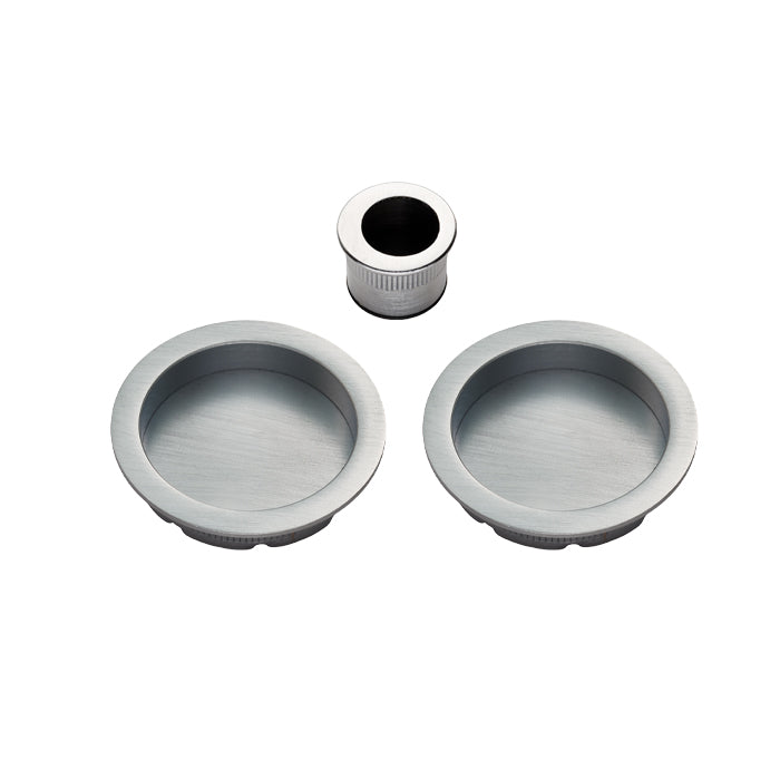 High quality image of Manital - Sliding Door Rose with Flush Pull - Satin Chrome | Sku. art54asc | Trade Door Handles.