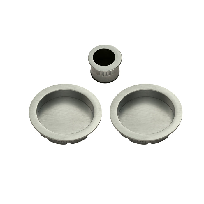 High quality image of Manital - Sliding Door Rose with Flush Pull - Satin Nickel | Sku. art54asn | Trade Door Handles.