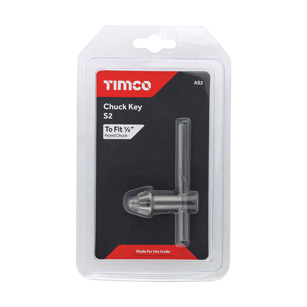 This is an image of Timco - Chuck Key To Fit 1/2" Keyed Chuck (1 Each Blister Pack) AS2