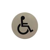 Quality image of Atlantic Disabled Disc Sign 3M Adhesive 75mm - Satin Stainless Steel | Sku. as75dasss | available from Trade Door Handles.
